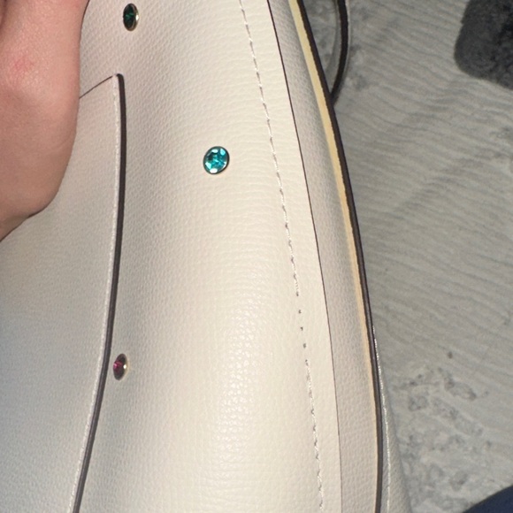 Kate Spade Cream Shoulder Bag with Jewel Accents - Picture 4 of 4